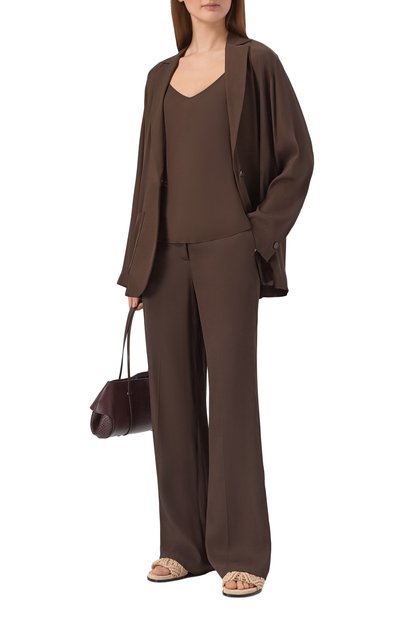 Брюки LORENA ANTONIAZZI темно-коричневого цвета по цене 81850 руб., арт. E2641PA01C/3612, фото 2 Брюки LORENA ANTONIAZZI, арт. E2641PA01C/3612, фото 2