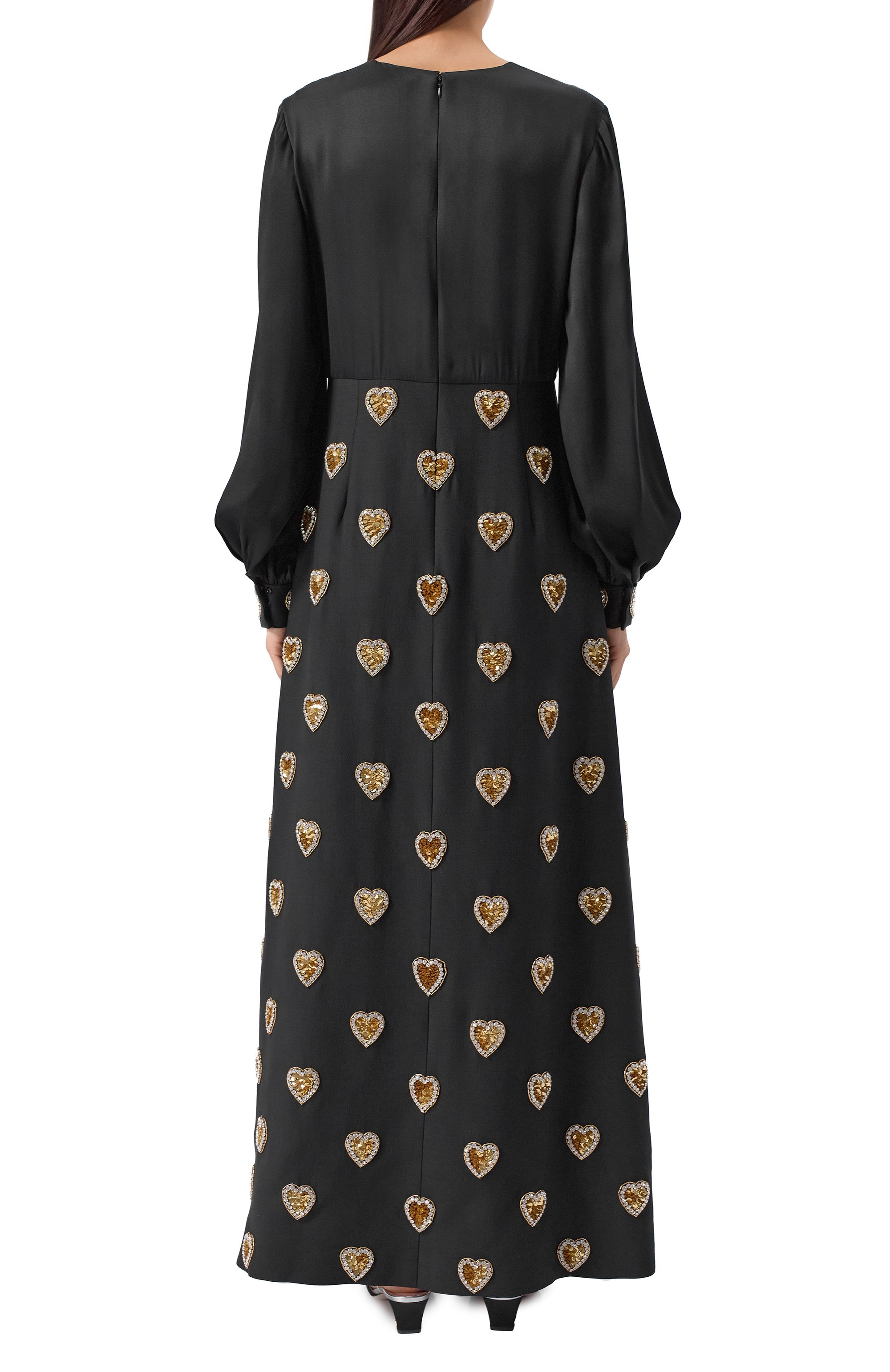 Платье из шерсти и шелка VALENTINO черного цвета по цене 1395000 руб., арт. 7B3VDLQ1/1CF, фото 3 Платье из шерсти и шелка VALENTINO, арт. 7B3VDLQ1/1CF, фото 3