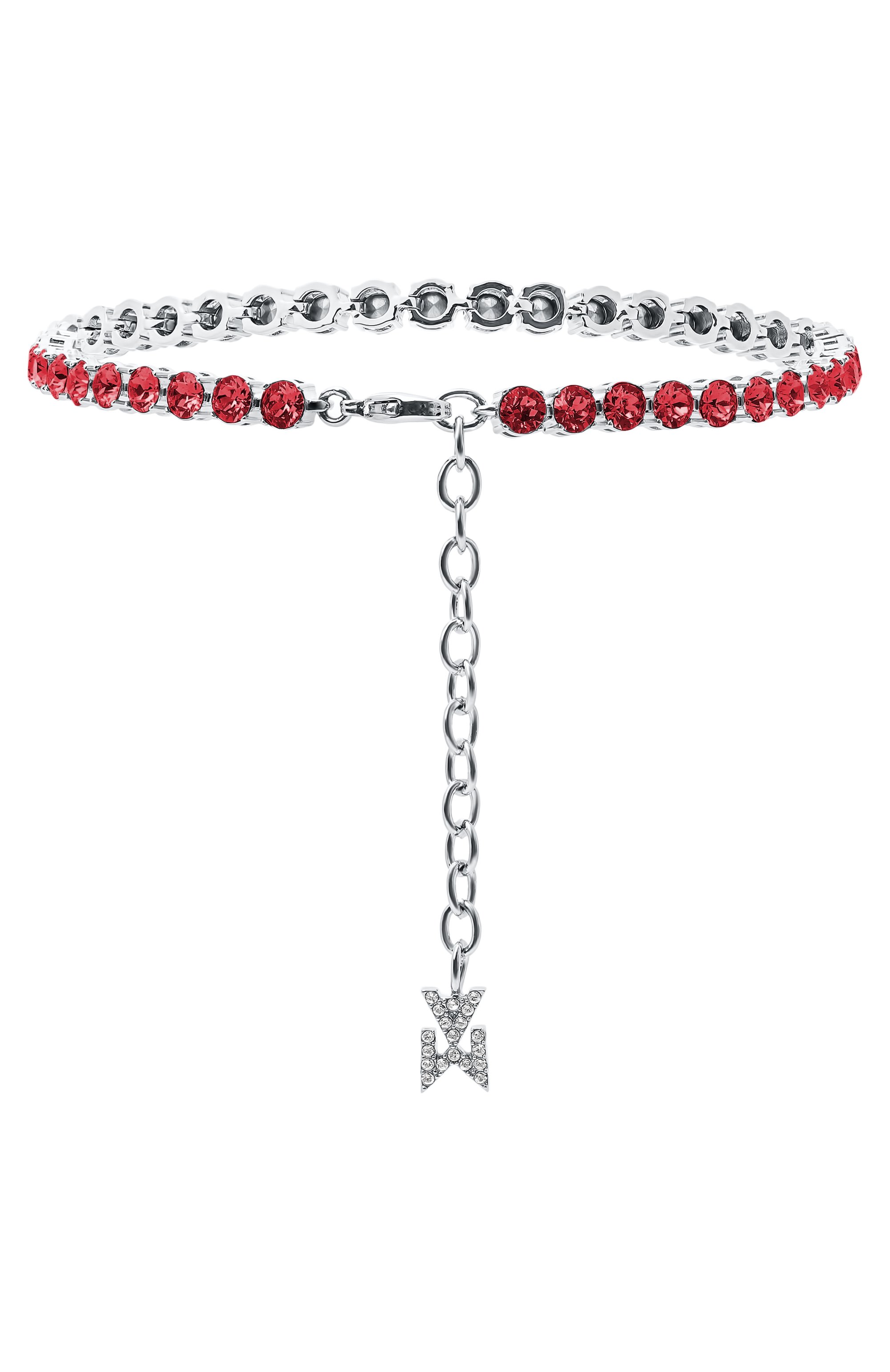 Анклет tennis AMINA MUADDI, арт. TENNIS ANKLET/CRYSTALS SILVER BASE, фото 3