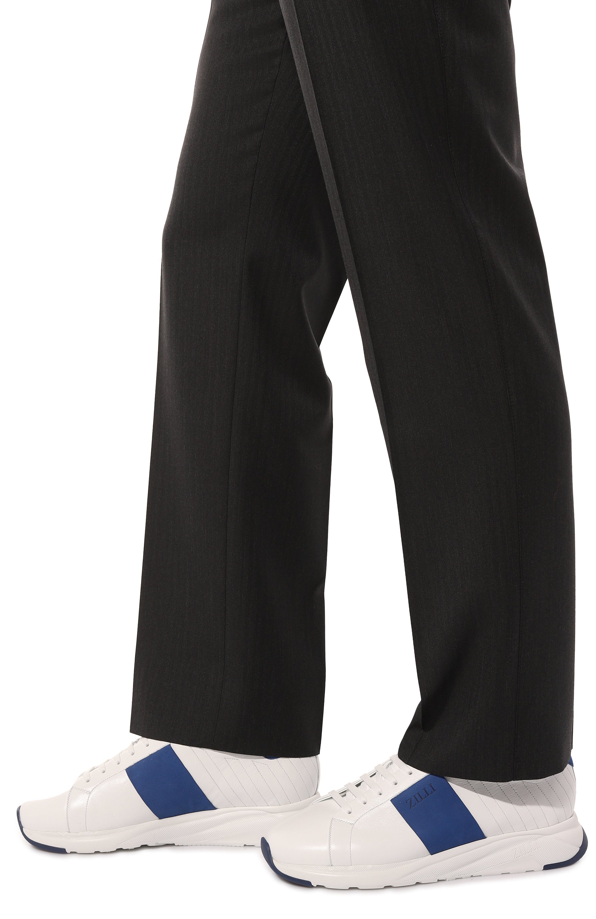 Кожаные кроссовки ZILLI белого цвета по цене 159500 руб., арт. H0094AM1013VSWR01, фото 3 Кожаные кроссовки ZILLI, арт. H0094AM1013VSWR01, фото 3