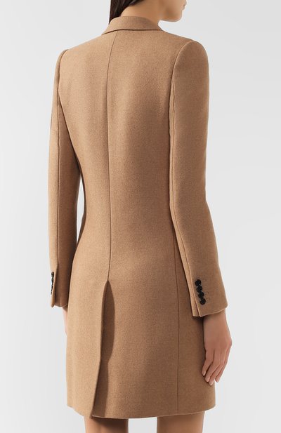Шерстяное пальто SAINT LAURENT бежевого цвета по цене 399500 руб., арт. 552492/Y190T, фото 4 Шерстяное пальто SAINT LAURENT, арт. 552492/Y190T, фото 4