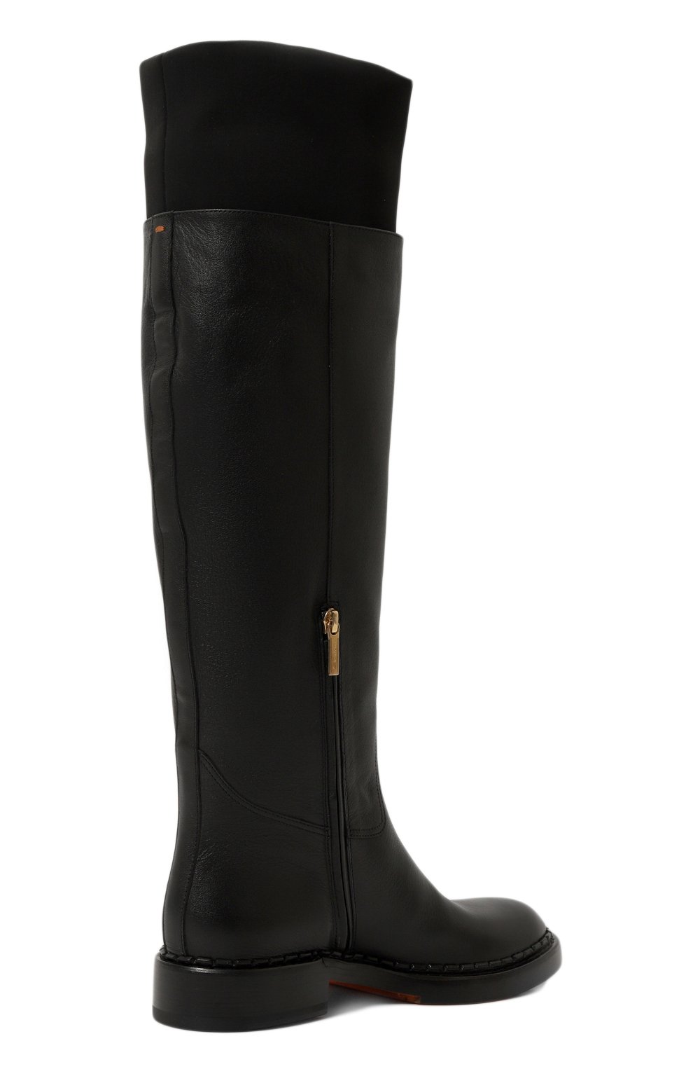 Комбинированные сапоги SANTONI черного цвета по цене 177500 руб., арт. WSAG71123BJ2TTPE, фото 5 Комбинированные сапоги SANTONI, арт. WSAG71123BJ2TTPE, фото 5