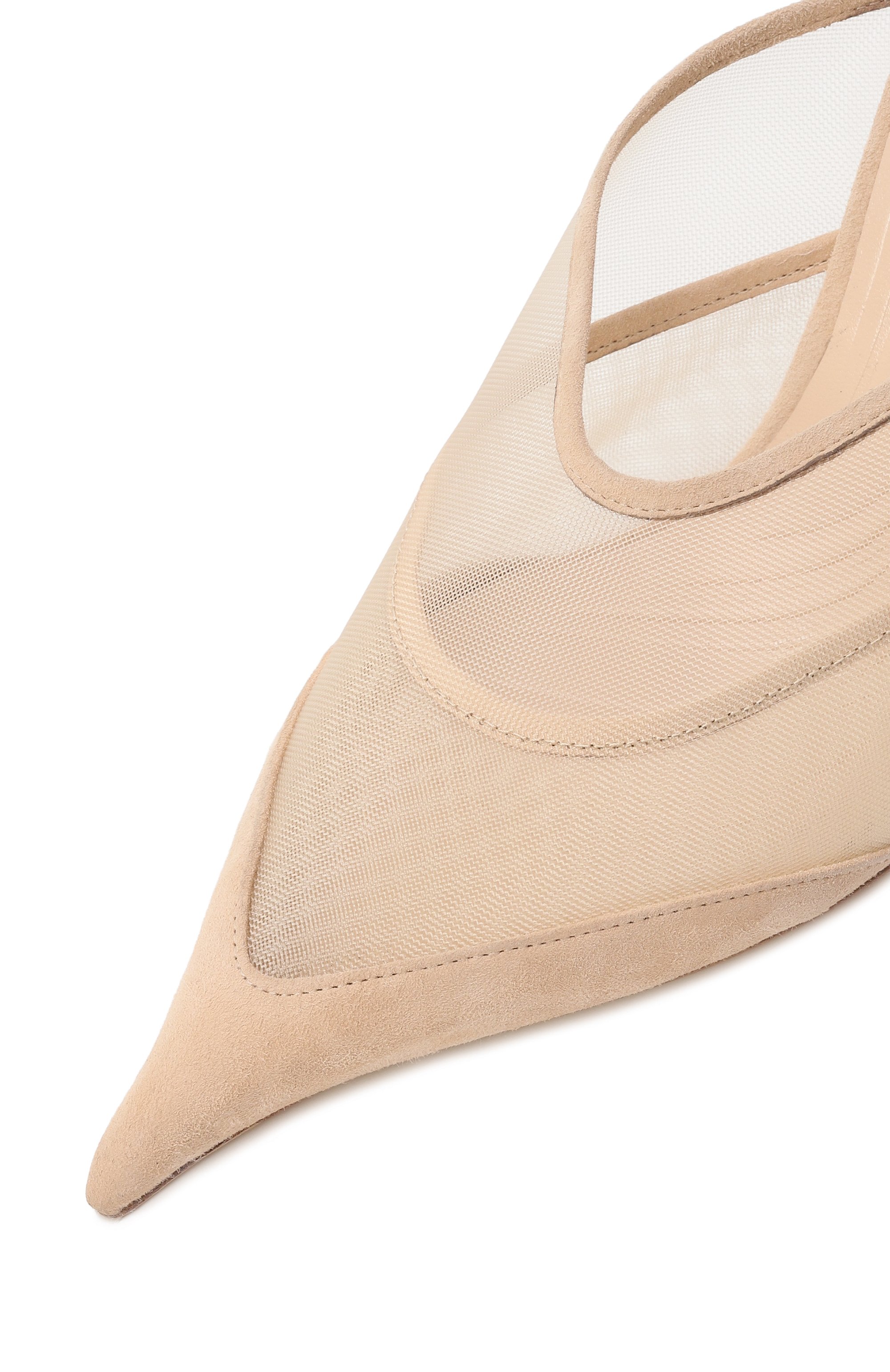 Текстильные мюли fang 95 MUGLER светло-бежевого цвета по цене 97700 руб., арт. MUSS24SC010_CX017, фото 7 Текстильные мюли fang 95 MUGLER, арт. MUSS24SC010_CX017, фото 7