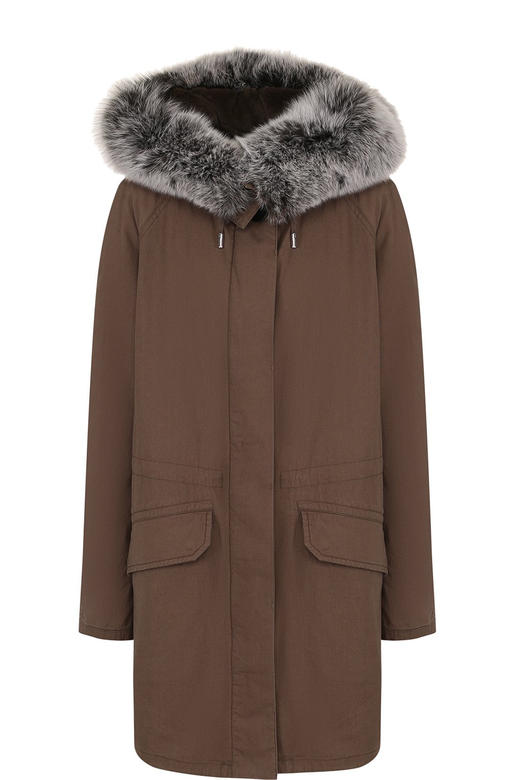 Хлопковая парка с капюшоном и подстежкой из меха кролика YS ARMY PARIS, арт. AF10890F03X, фото 1