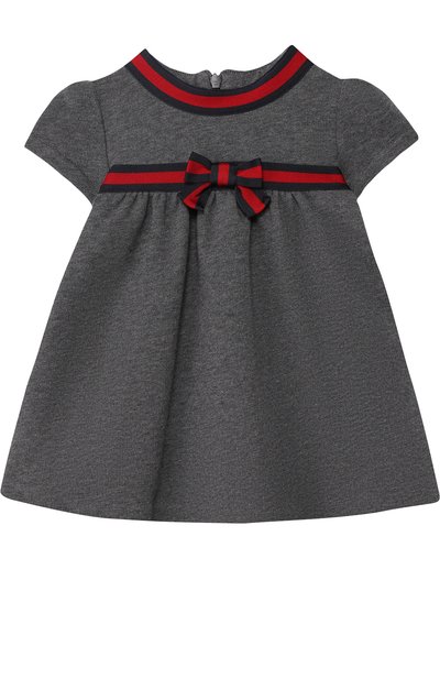 Хлопковое платье с контрастной отделкой и бантом GUCCI, арт. 478384/X9A79, фото 1