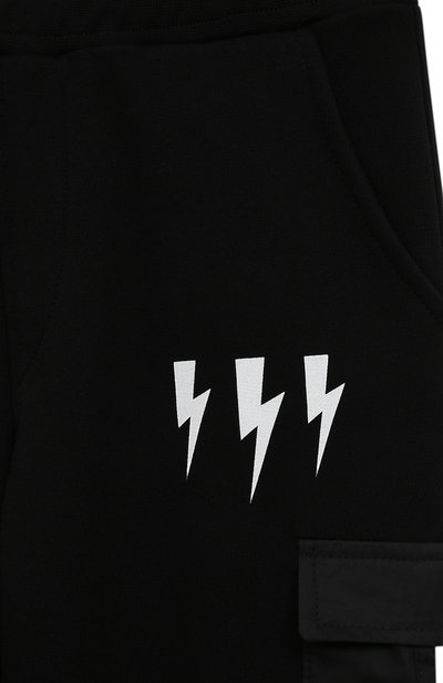 Хлопковые джоггеры NEIL BARRETT KIDS, арт. 032295, фото 3