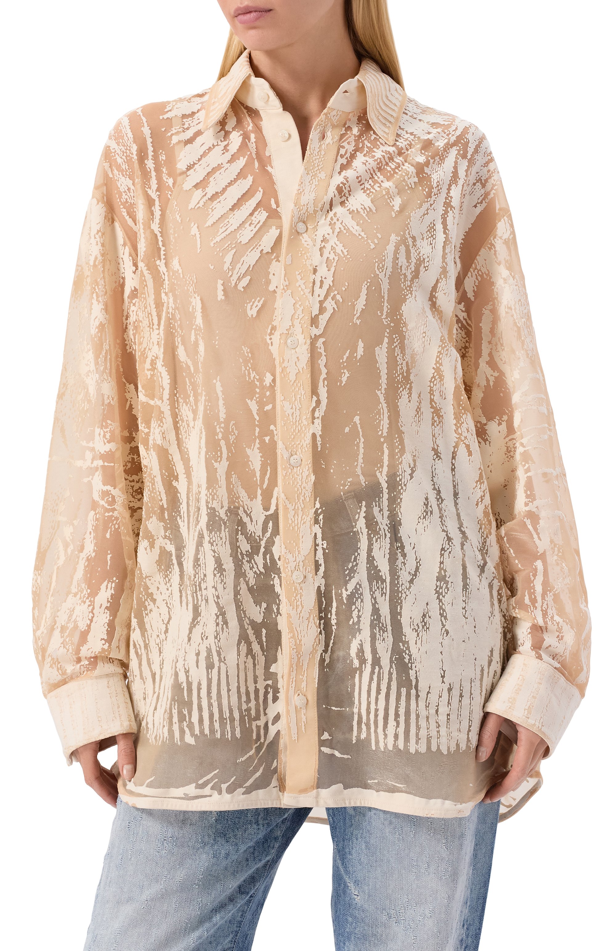 Хлопковая блузка c-overy DIESEL, арт. A21578/0SHAY, фото 3