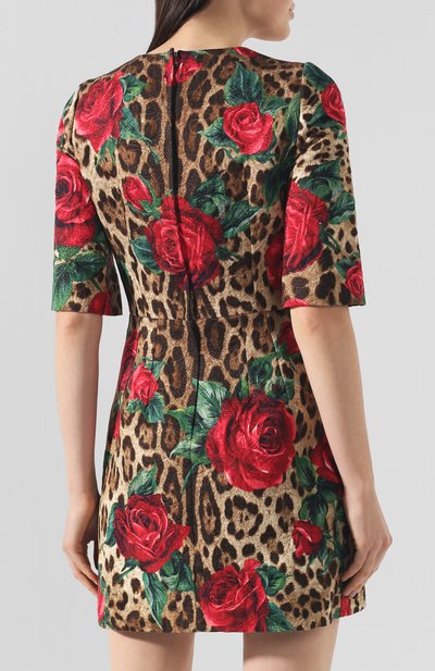 Хлопковое платье с пр интом DOLCE & GABBANA, арт. F6UI8Z/HSMV6, фото 4
