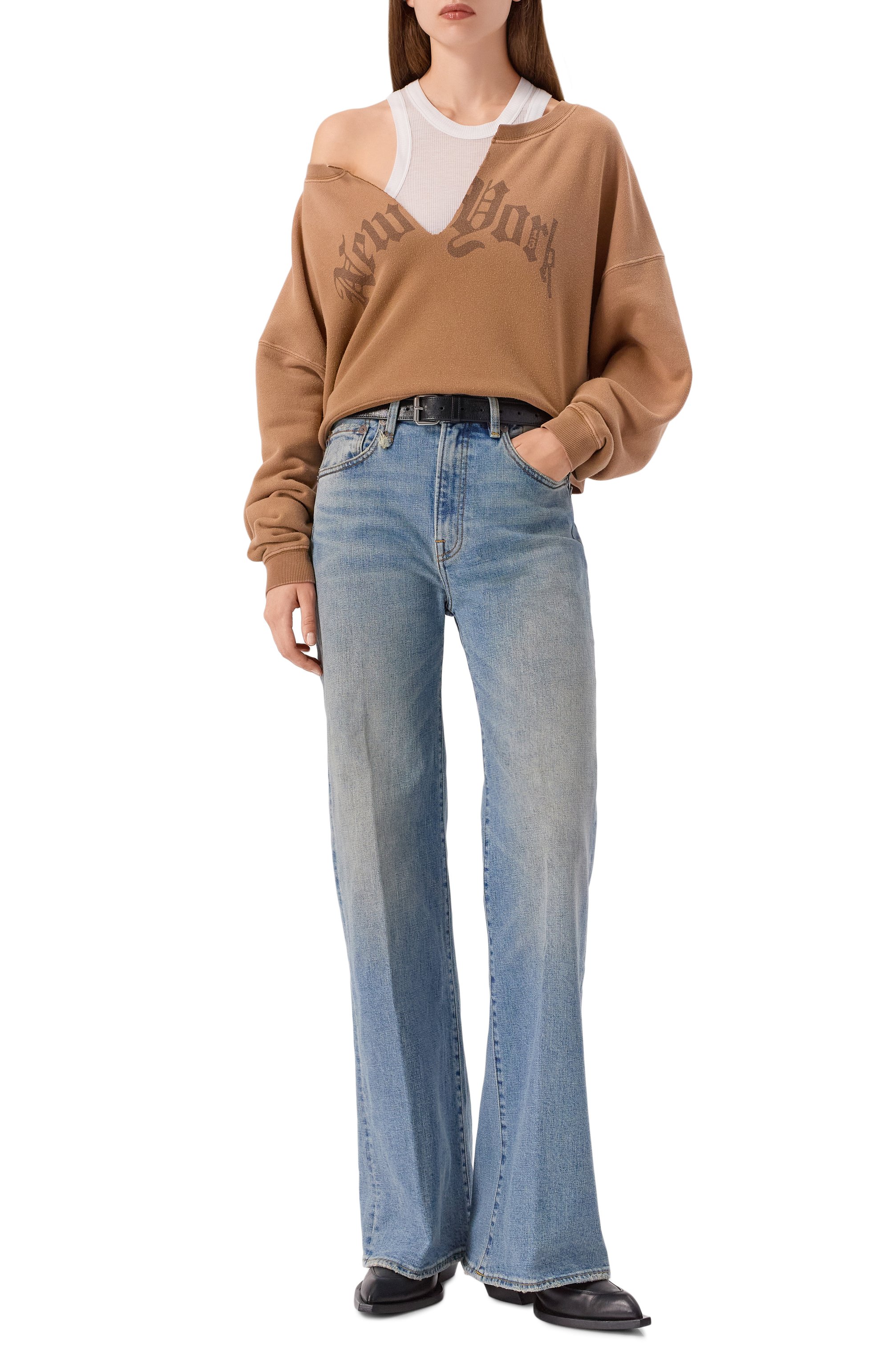 Свитшот из хлопка и лиоцелла R13, арт. R13WK251-001UU, фото 2