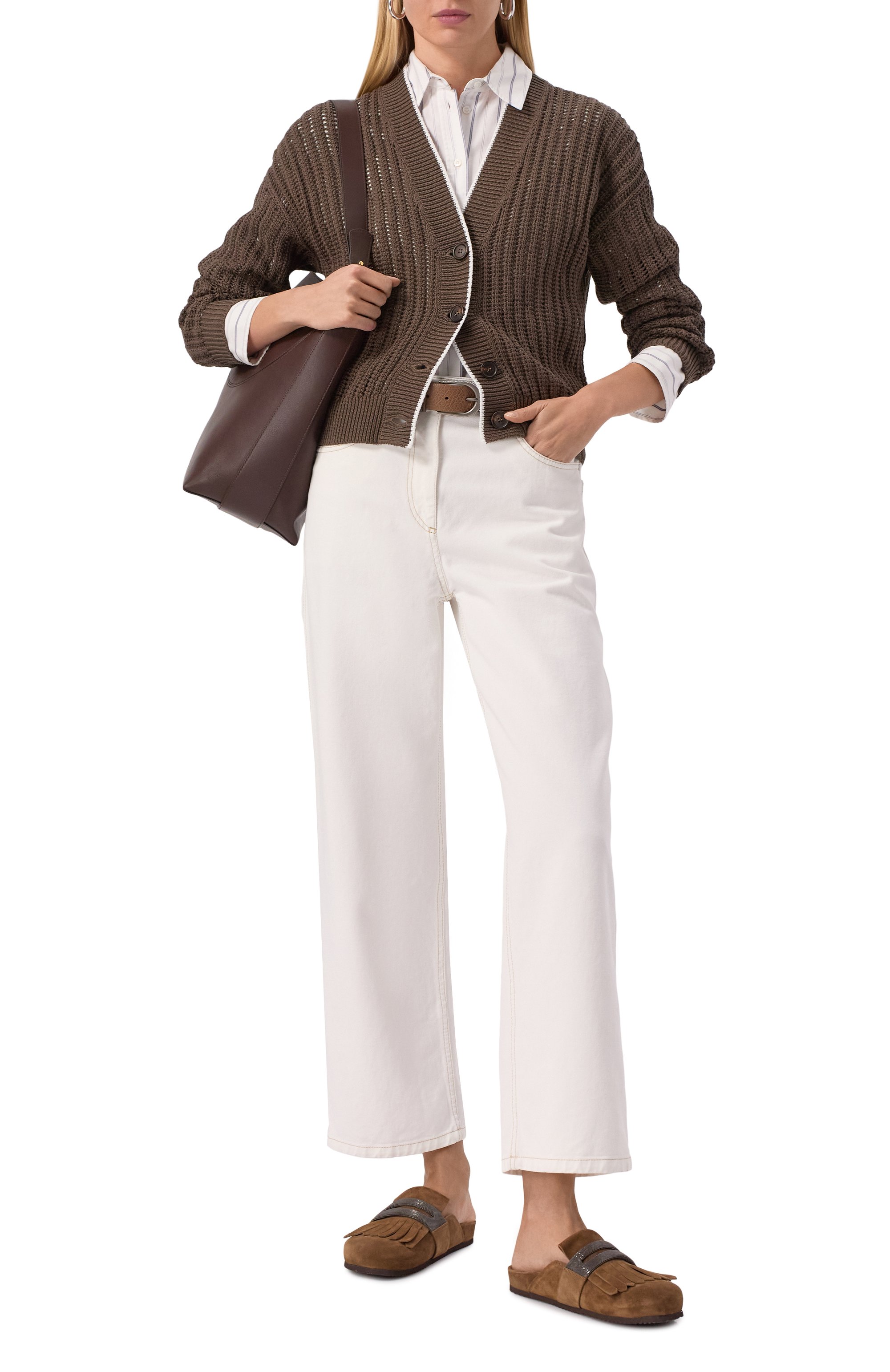 Хлопковый кардиган BRUNELLO CUCINELLI, арт. MSB582016, фото 2