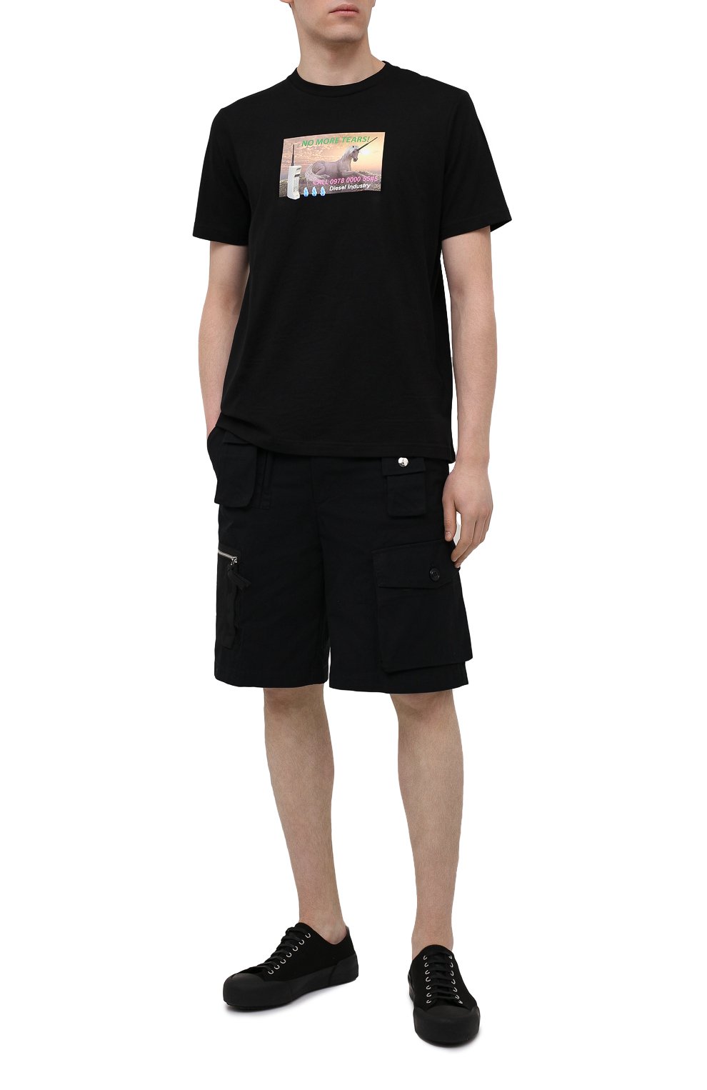 Хлопковая футболка DIESEL, арт. A01843/0HAYU, фото 2