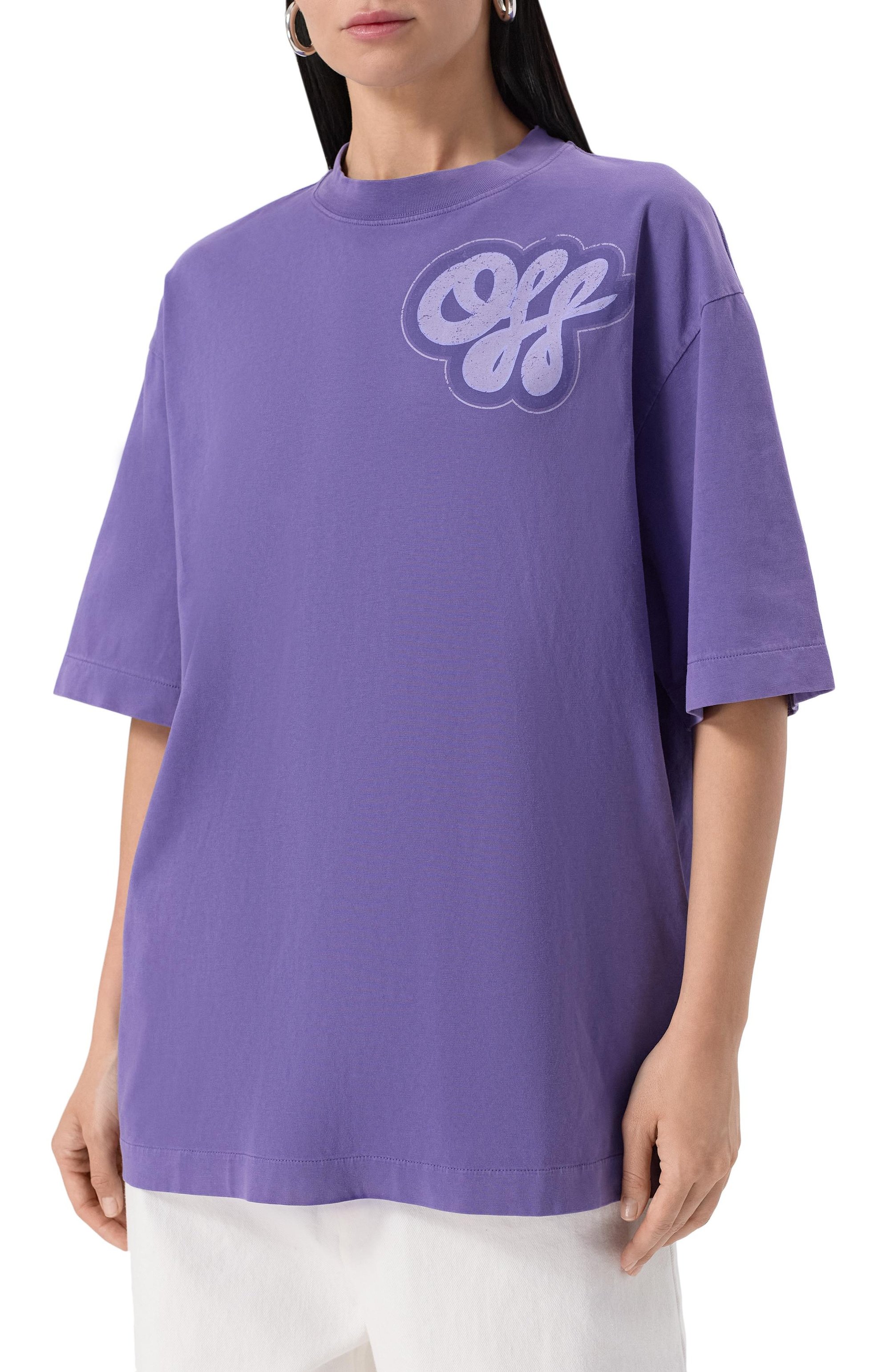 Хлопковая футболка OFF-WHITE, арт. 0WAA134S25JER0033749, фото 3