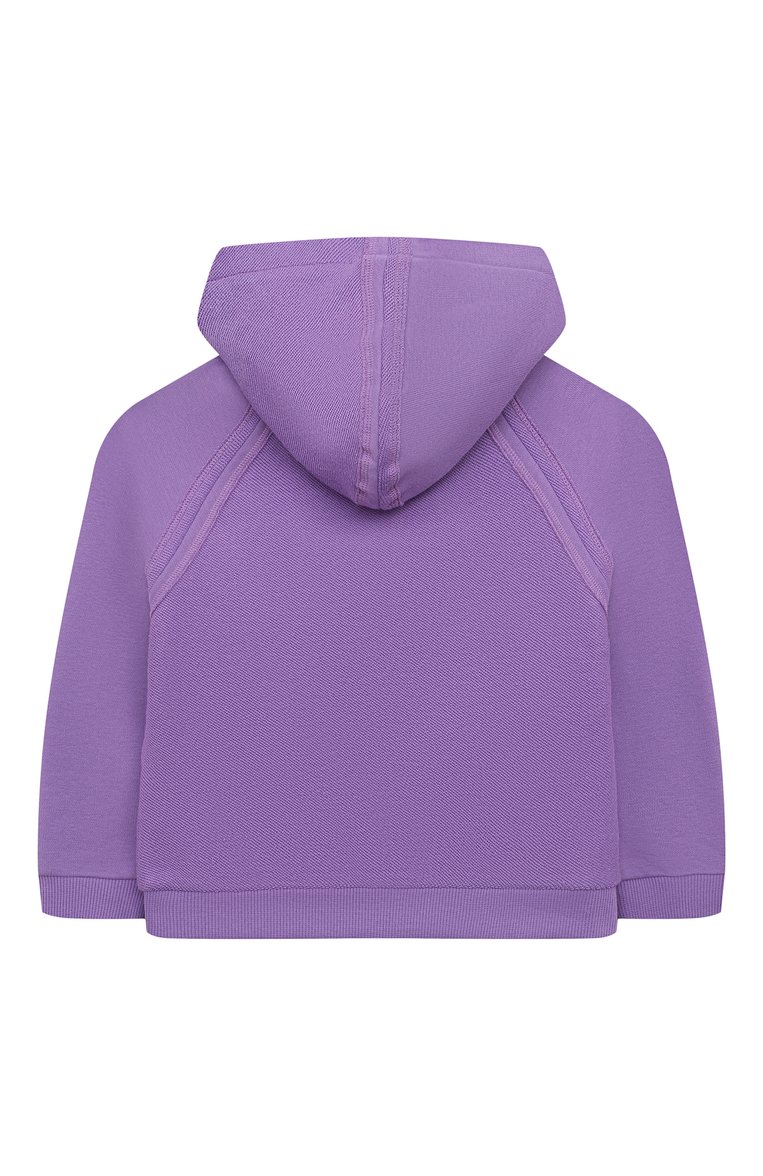 Детский хлопковая толстовка MARC JACOBS (THE) сиреневого цвета, арт. W15683/2A-5A | Фото 2 (Материал внешний: Хлопок; Рукава: Длинные; Девочки Кросс-КТ: Толстовка-одежда)