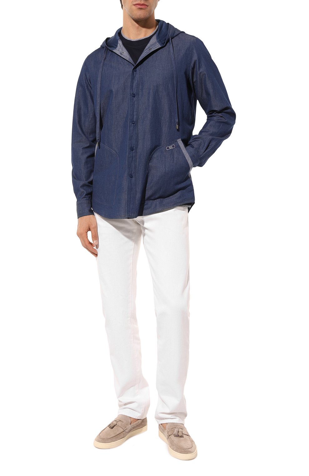 Рубашка из хлопка и льна ZILLI, арт. MFZ-7063-0001/0002, фото 2