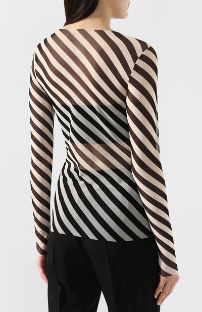Лонгслив в полоску DRIES VAN NOTEN черного цвета по цене 29450 руб., арт. 191-11182-7196, фото 4 Лонгслив в полоску DRIES VAN NOTEN, арт. 191-11182-7196, фото 4