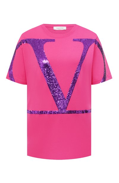 Женская хлопковая футболка VALENTINO, арт. UB3MG09A5UK