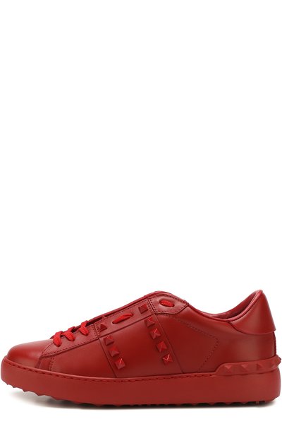 Кожаные кеды rockstud untitled на шнуровке VALENTINO, арт. PW2S0A01/MZD, фото 3