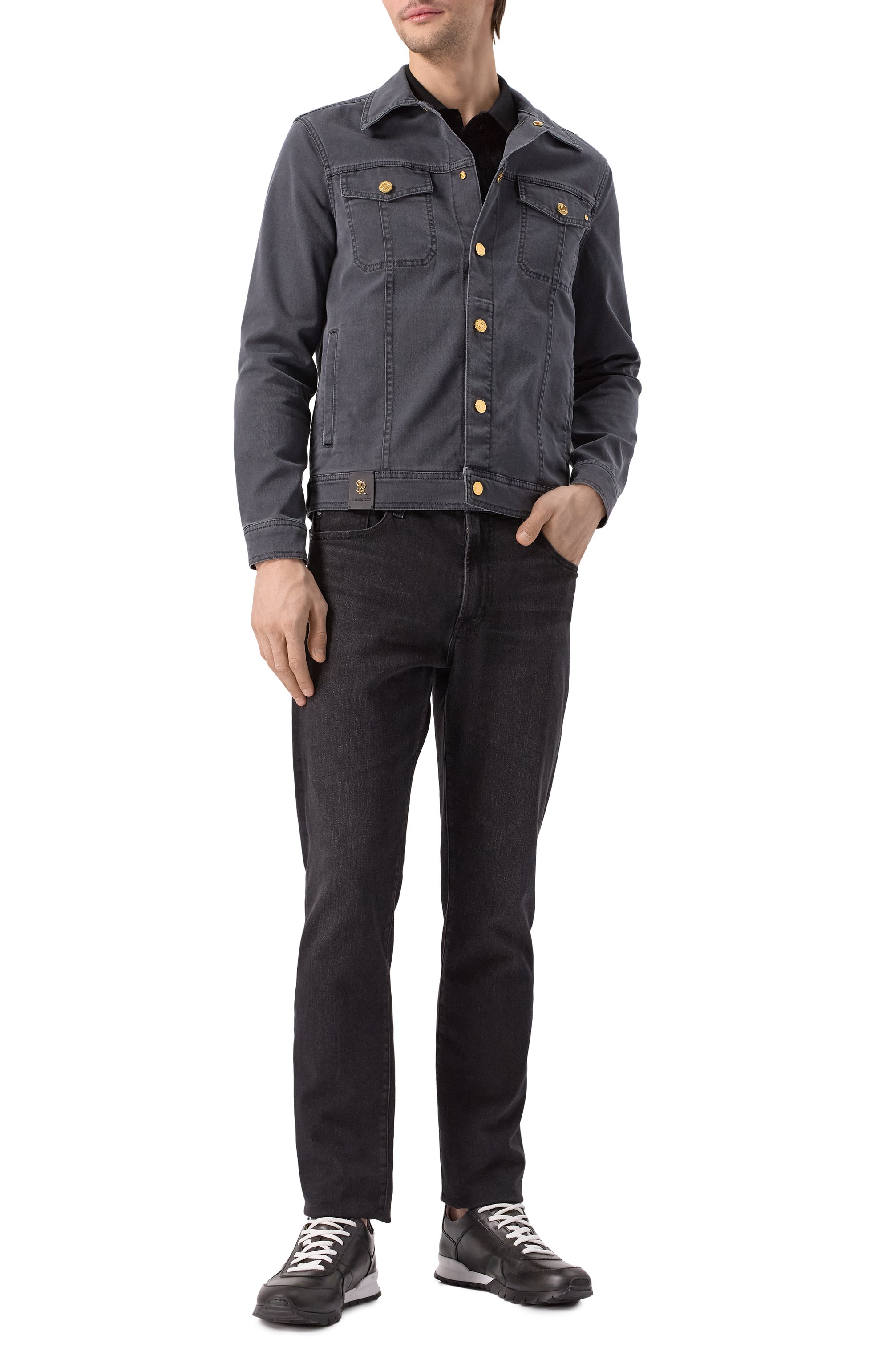 Кожаные кроссовки KITON черного цвета по цене 139500 руб., арт. USSA137N0010014, фото 2 Кожаные кроссовки KITON, арт. USSA137N0010014, фото 2