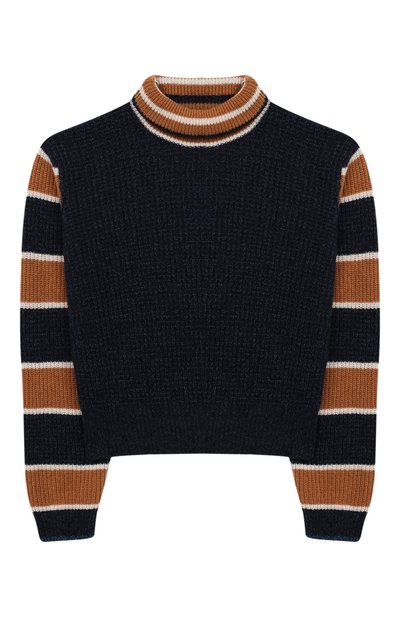 Укороченный свитер из шерсти INDEE синего цвета по цене 9715 руб., арт. FERRY/MAJ0R/12Y-18Y, фото 1 Укороченный свитер из шерсти INDEE, арт. FERRY/MAJ0R/12Y-18Y, фото 1