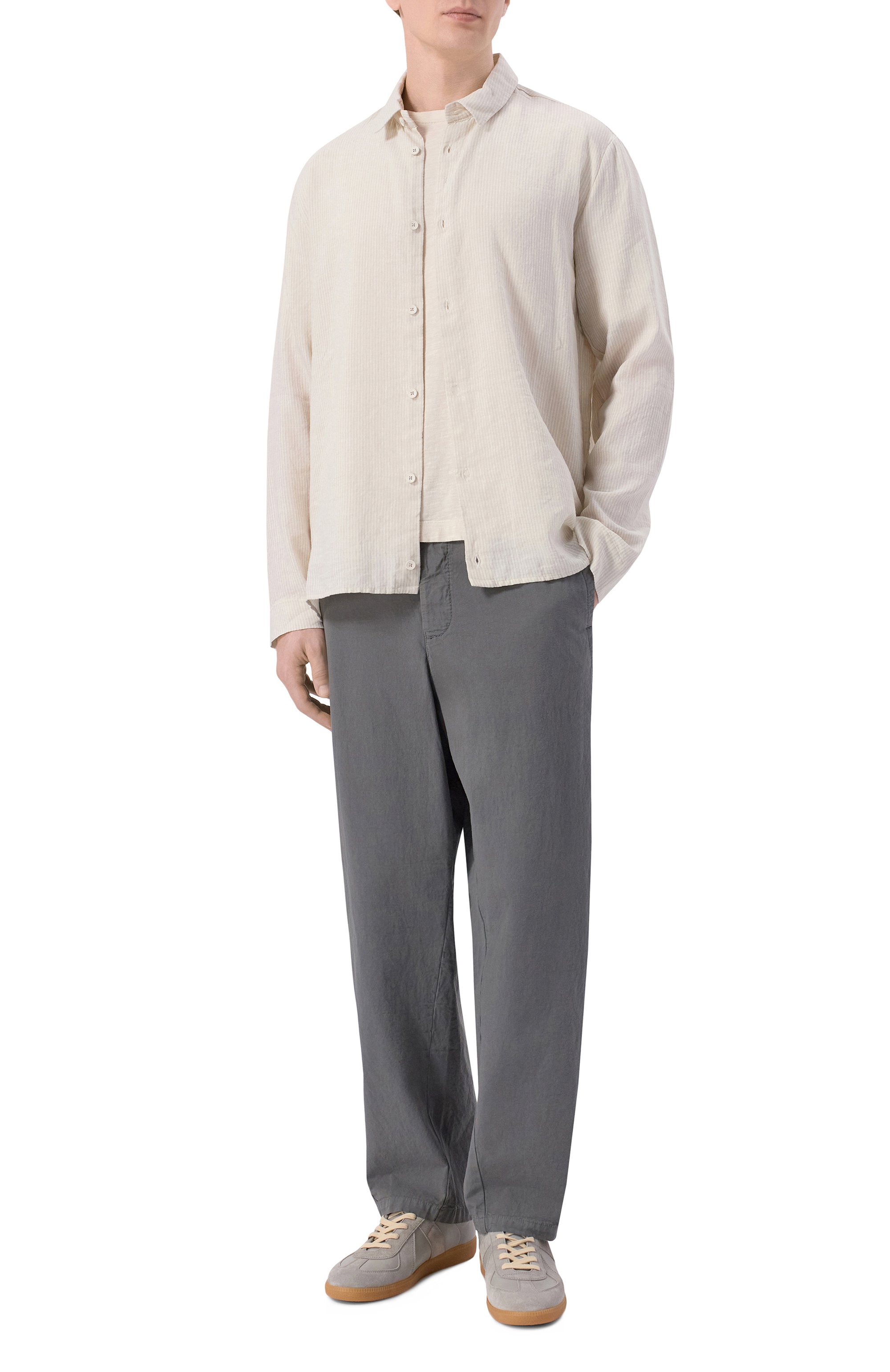 Брюки из хлопка и льна TRANSIT, арт. CFUTRCE140, фото 2