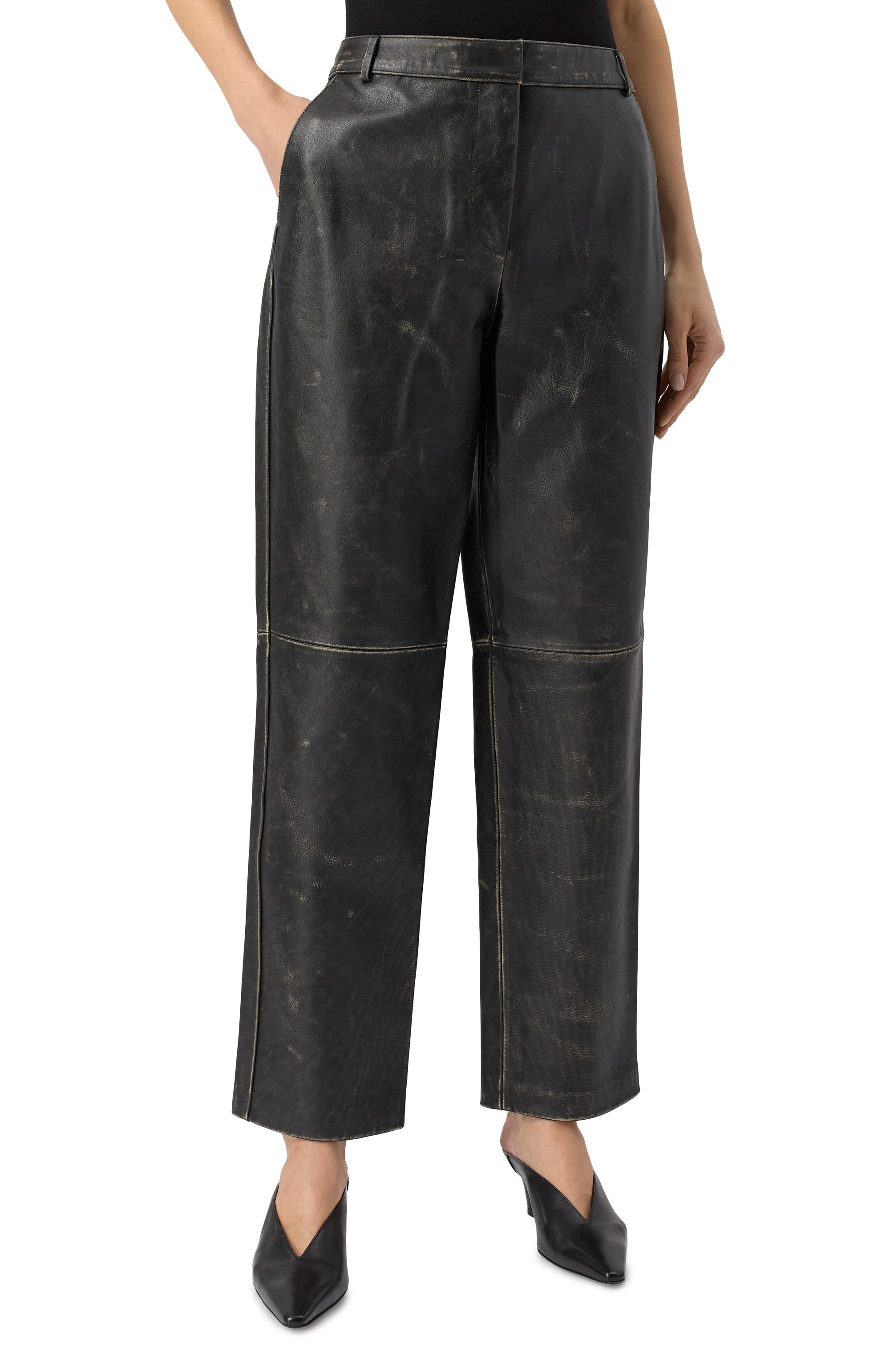 Кожаные брюки 12 STOREEZ, арт. 127816, фото 3