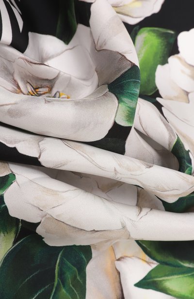 Шелковый платок DOLCE & GABBANA черно-белого цвета по цене 68050 руб., арт. FN090R/GDCUG, фото 4 Шелковый платок DOLCE & GABBANA, арт. FN090R/GDCUG, фото 4