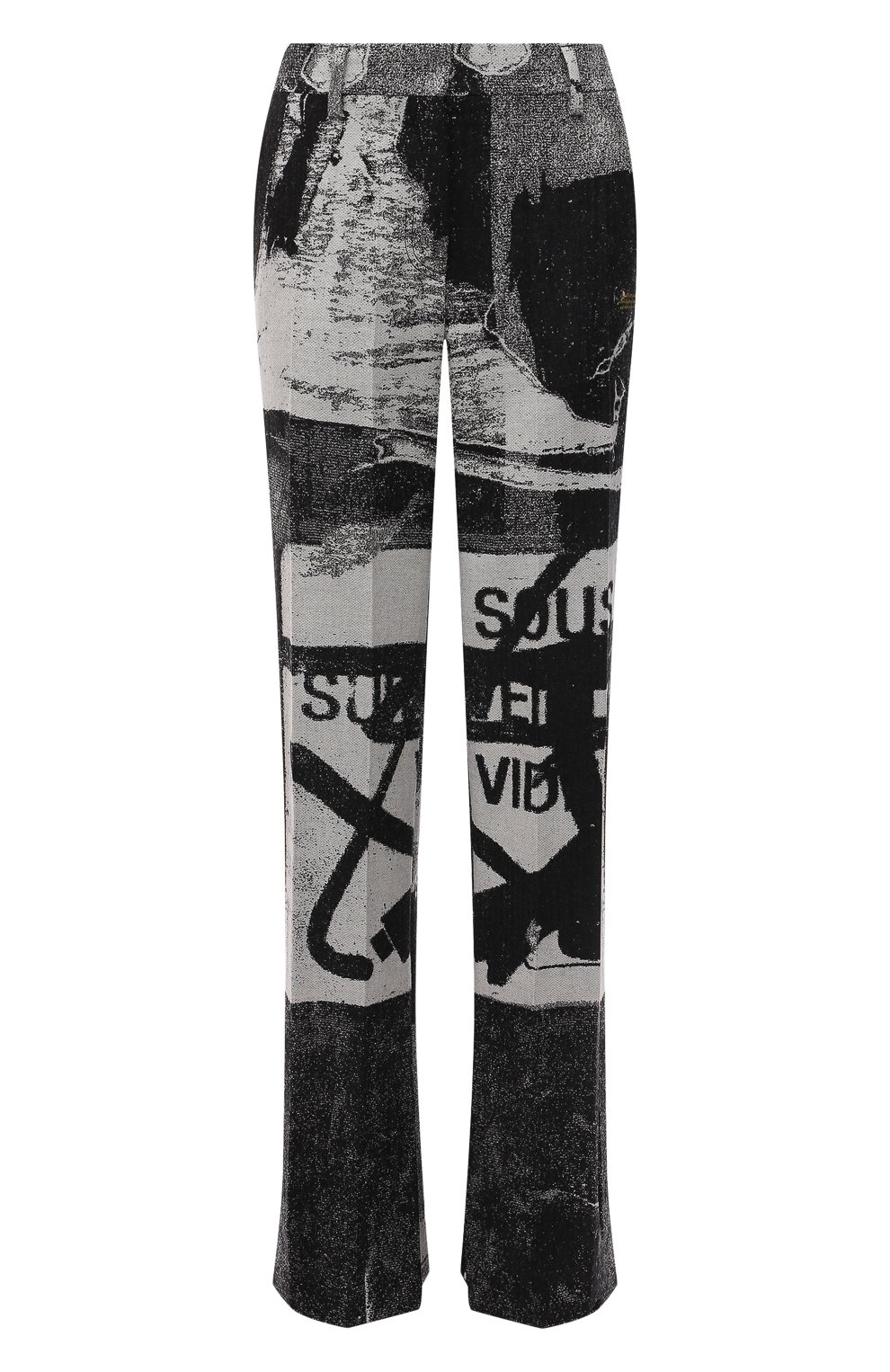 Брюки OFF-WHITE черно-белого цвета по цене 120500 руб., арт. 0WCA140F21FAB002, фото 1 Брюки OFF-WHITE, арт. 0WCA140F21FAB002, фото 1
