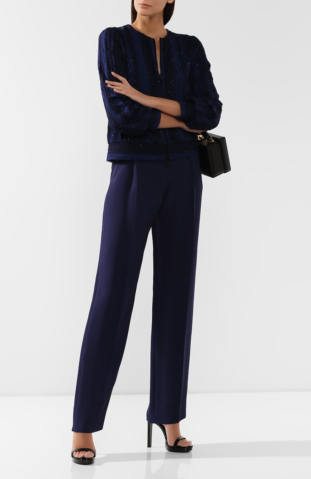 Шелковые брюки GIORGIO ARMANI, арт. 9WHPP079/T0010, фото 2