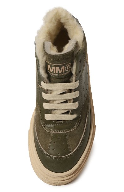 Утепленные кеды MM6 хаки цвета по цене 26350 руб., арт. 78113/VAR5/30-35, фото 4 Утепленные кеды MM6, арт. 78113/VAR5/30-35, фото 4