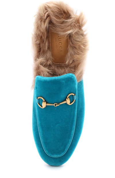 Бархатные сабо princetown с пряжкой-трензелем GUCCI, арт. 448657/K4D50, фото 4