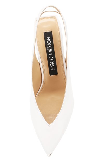 Кожаные туфли SERGIO ROSSI белого цвета по цене 66600 руб., арт. A83470-MFN460, фото 5 Кожаные туфли SERGIO ROSSI, арт. A83470-MFN460, фото 5