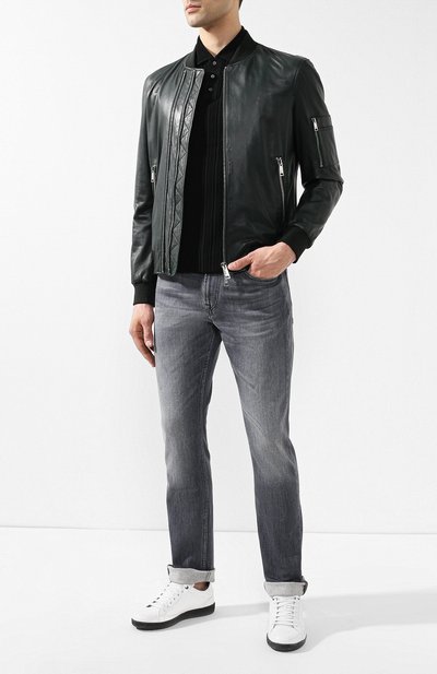 Кожаный бомбер EMPORIO ARMANI, арт. 21B50P/21P5D, фото 2