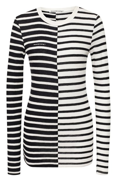 Женская лонгслив из смеси вискозы и льна ALEXANDERWANG.T, арт. 4CC1201084