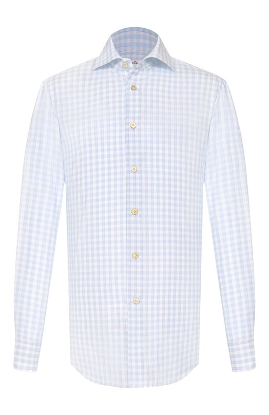 Хлопковая рубашка Kiton UCCH09623 Голубой UCCH09623