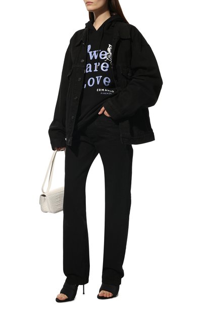 Хлопковое худи ERMANNO FIRENZE, арт. D40EL 053EF8, фото 2