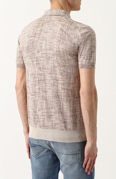 Поло с короткими рукавами из смеси шелка и хлопка BRIONI, арт. UMR40L/P7K22, фото 4