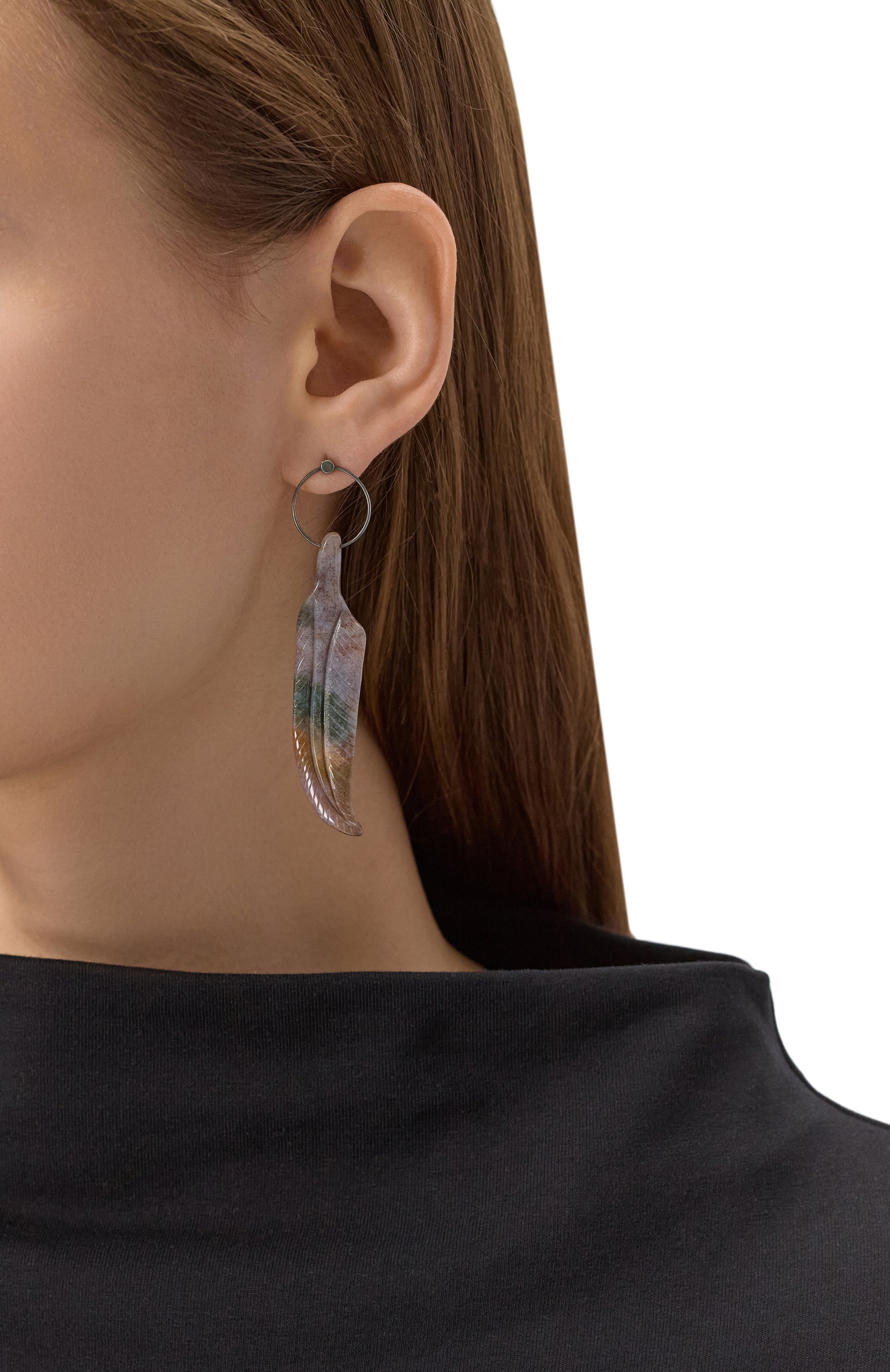 Серьги перо кецаля MIDGARD PARIS разноцветного цвета по цене 17000 руб., арт. 5828BS, фото 2 Серьги перо кецаля MIDGARD PARIS, арт. 5828BS, фото 2