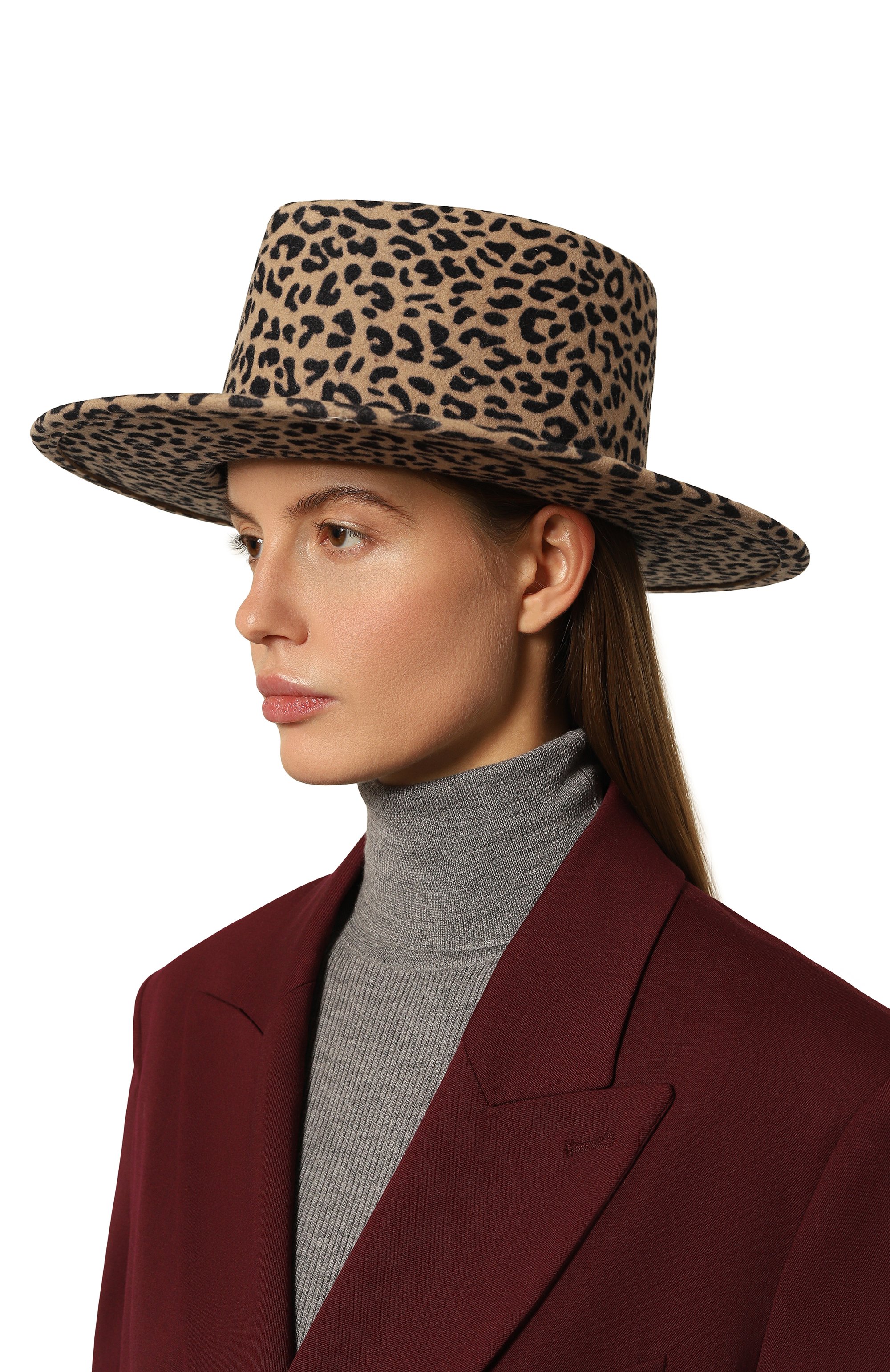 Шерстяная шляпа drop leopard COCOSHNICK HEADDRESS, арт. DROPLEOPARD, фото 2