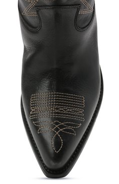 Женские кожаные сапоги wish star low GOLDEN GOOSE DELUXE BRAND черного цвета, арт. GWF00136.F000571 | Фото 5 (Высота голенища: Низкие; Материал внутренний: Натуральная кожа; Подошва: Плоская; Каблук тип: Устойчивый; Женское Кросс-КТ: Казаки-сапоги, Без шнуровки-ботинки; Каблук в�ысота: Низкий; Материал утеплителя: Без утеплителя; Драгоценные камни: Проставлено; Материал сплава: Проставлено; Материал внешний: Натуральная кожа)
