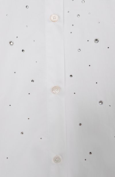 Хлопковая рубашка с отделкой стразами BALMAIN, арт. BX5A20, фото 3