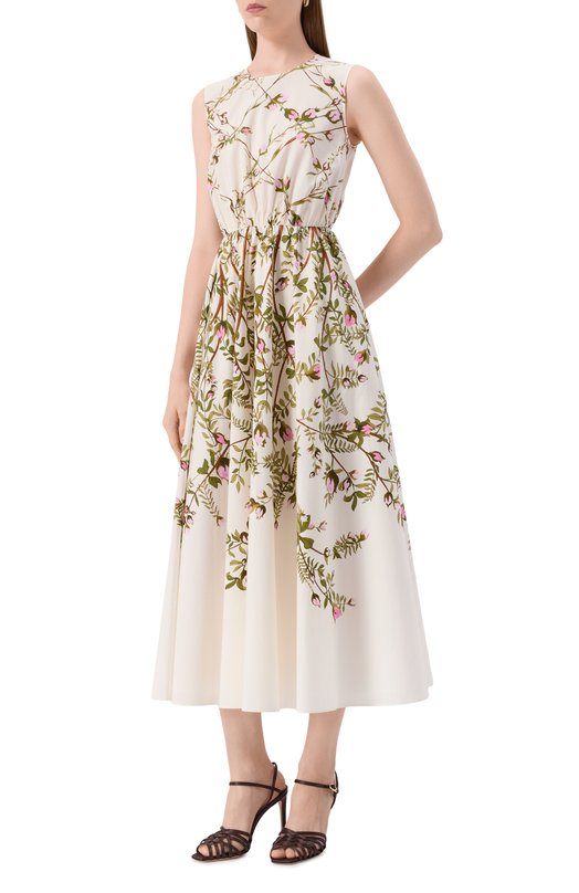 Хлопковое платье Giambattista Valli 25FWPVCA5113/47PRI Кремовый  25FWPVCA5113/47PRI Фото 2