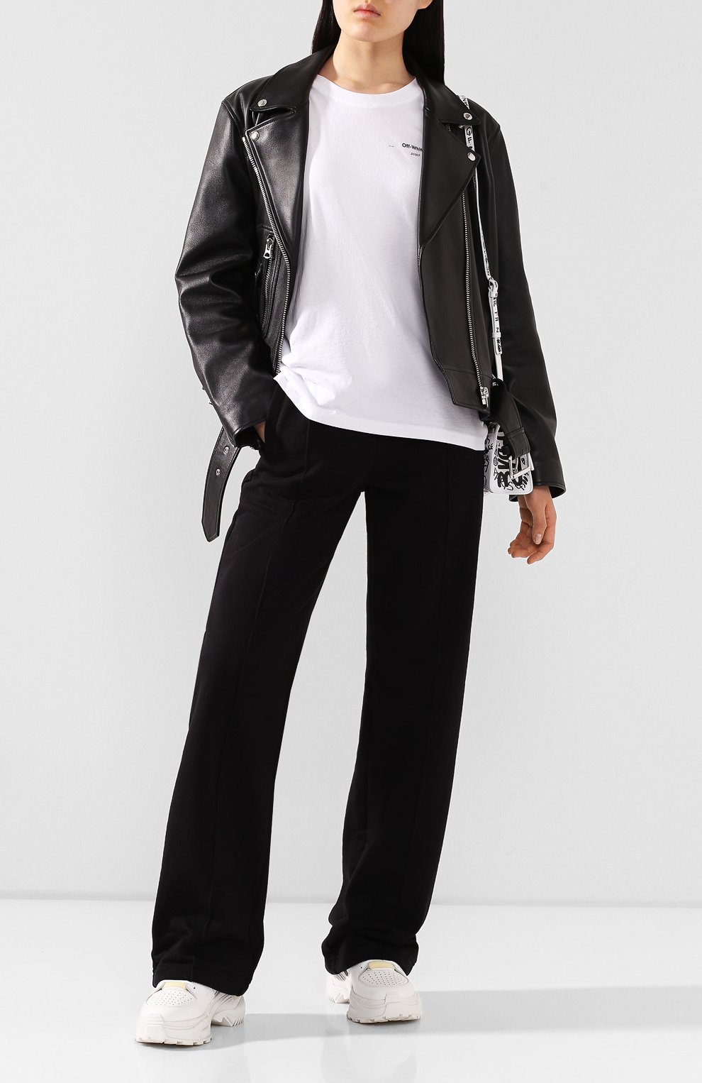 Хлопковая футболка OFF-WHITE белого цвета по цене 25500 руб., арт. 0WAA049S20JER0100184, фото 2 Хлопковая футболка OFF-WHITE, арт. 0WAA049S20JER0100184, фото 2
