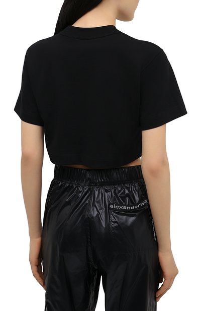 Хлопковая футболка ALEXANDER WANG черного цвета по цене 19950 руб., арт. 1CC2211002, фото 4 Хлопковая футболка ALEXANDER WANG, арт. 1CC2211002, фото 4