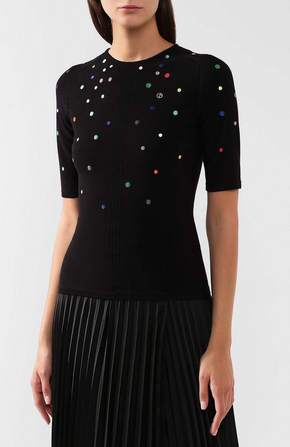Топ GIORGIO ARMANI черного цвета по цене 106500 руб., арт. 6GAM03/AM10Z, фото 3 Топ GIORGIO ARMANI, арт. 6GAM03/AM10Z, фото 3