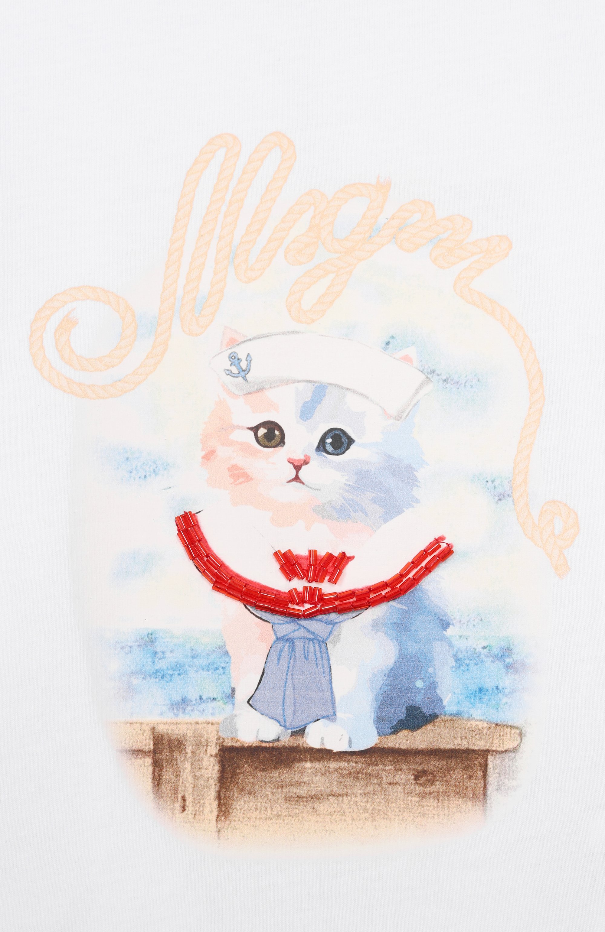 Хлопковая футболка MSGM KIDS, арт. S6MSJGTH016, фото 3