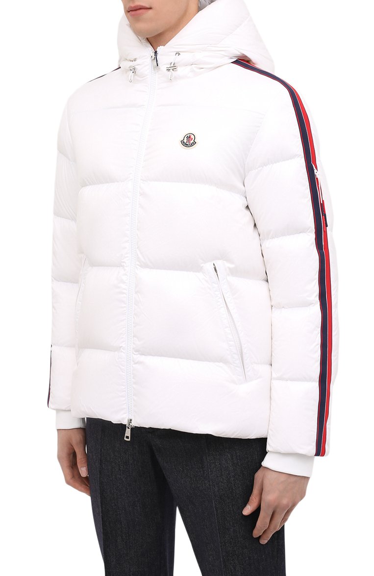 Мужская пуховик dincer MONCLER белого цвета, арт. G2-091-1A000-90-68950 | Фото 3 (Длина (верхняя одежда): Короткие; Рукава: Длинные; Материал подклада: Синтетический материал; Материал внешний: Синтетический материал; Материал утеплителя: Пух и перо; Мужское Кросс-КТ: пуховик-короткий; Кросс-КТ: Куртка; Стили: Спорт-шик; Драгоценные камни: Проставлено; Материал сплава: Проставлено)