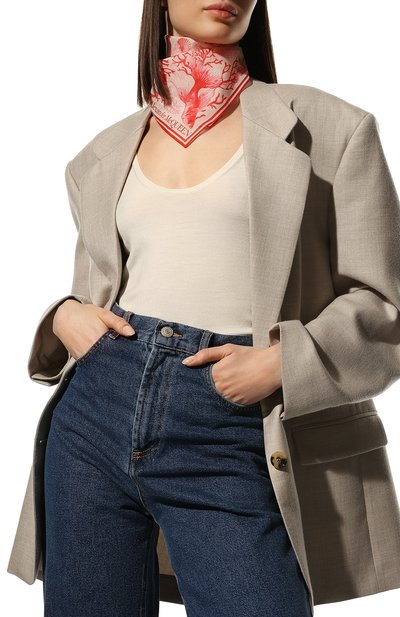 Платок из хлопка и шелка ALEXANDER MCQUEEN, арт. 687460/3624Q, фото 3