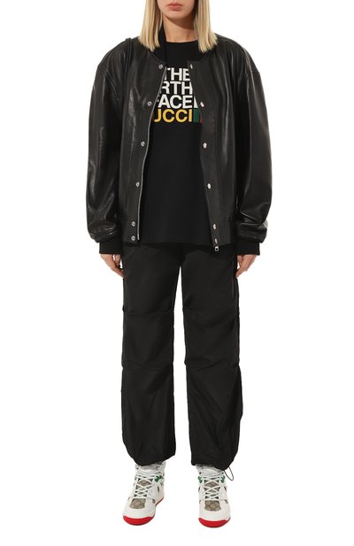 Хлопковая футболка the north face x gucci GUCCI, арт. 615044 XJDTG, фото 2