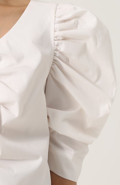 Хлопковый топ асимметричного кроя с драпировкой ISA ARFEN, арт. T005 AW17 WASHED C0TT0N P0PLIN, фото 5