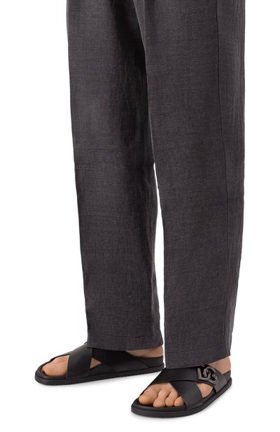 Кожаные шлепанцы DOLCE & GABBANA, арт. A80525/A9Q67, фото 3